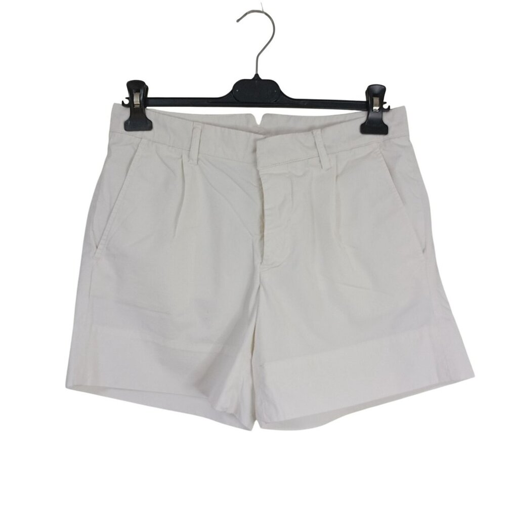 James Perse Shorts White 100% Cotton Pleated  Size 27 Womens